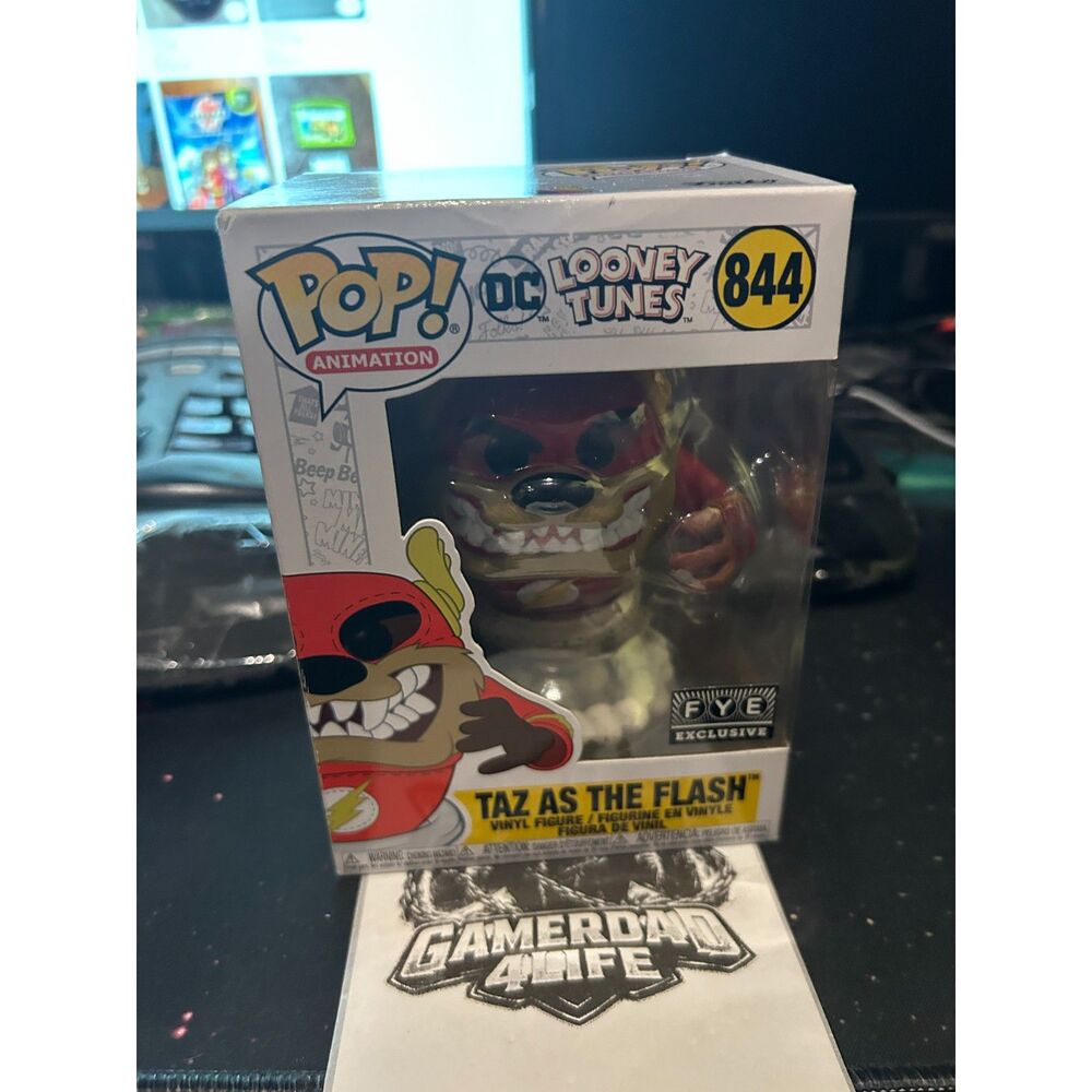 Funko Pop Looney Tunes DC Taz as The Flash FYE Exclusive New In Box NIB # 844